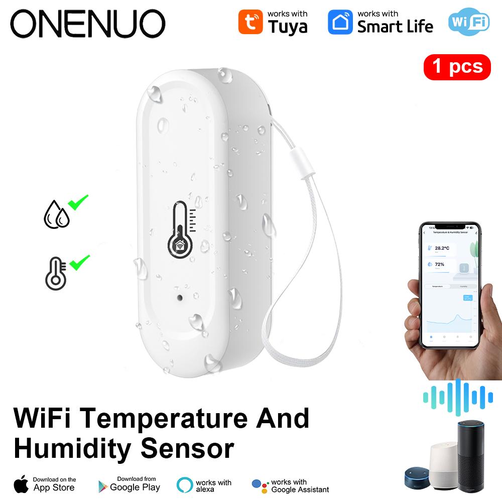 WIFI Temperatur- und Feuchtigkeitssensor IP65 Outdoor Wasserdicht Tuya APP Neuer Hygrometer Thermometer Sensor Unterstützung Alexa Google
