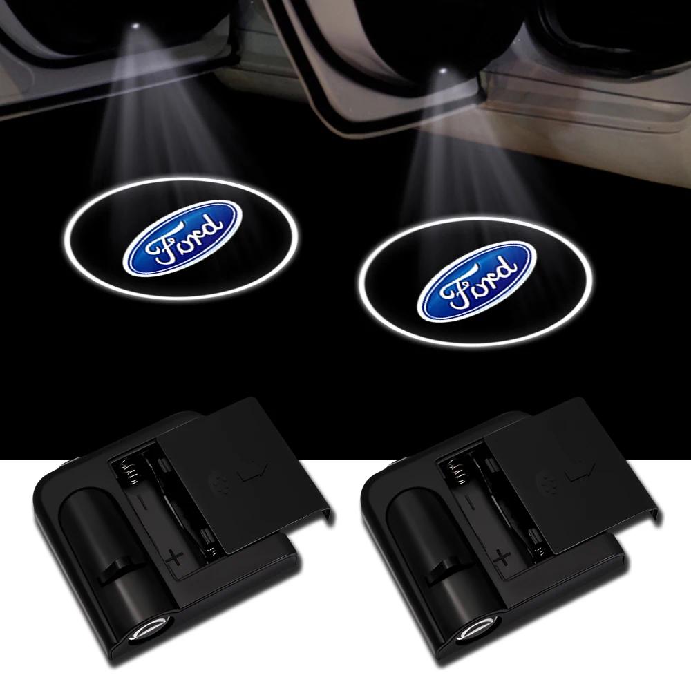 

Car Sticker Car Door Emblem Light Welcome Lamp Wireless Laser Projector Auto Decoration LED For Ford Mustang Focus 2 3 4 Mondeo