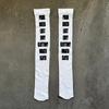 Weiße gotische Retro-Buchstaben-Druck lange Socken Harajuku schmal geschnittene Kniestrümpfe Y2K-Stil Cosplay süße Mode Socken Kawaii 2000er Emo