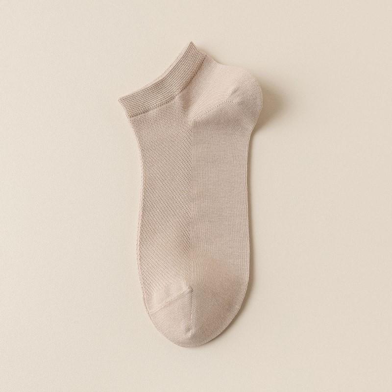 1/5/10 Perechi de Șosete de Vară pentru Bărbați Bumbac Pur Plasă Respirabile și Absorbante de Transpirație Șosete Scurte Culoare Solidă Deodorante Șosete de Afaceri pentru Bărbați