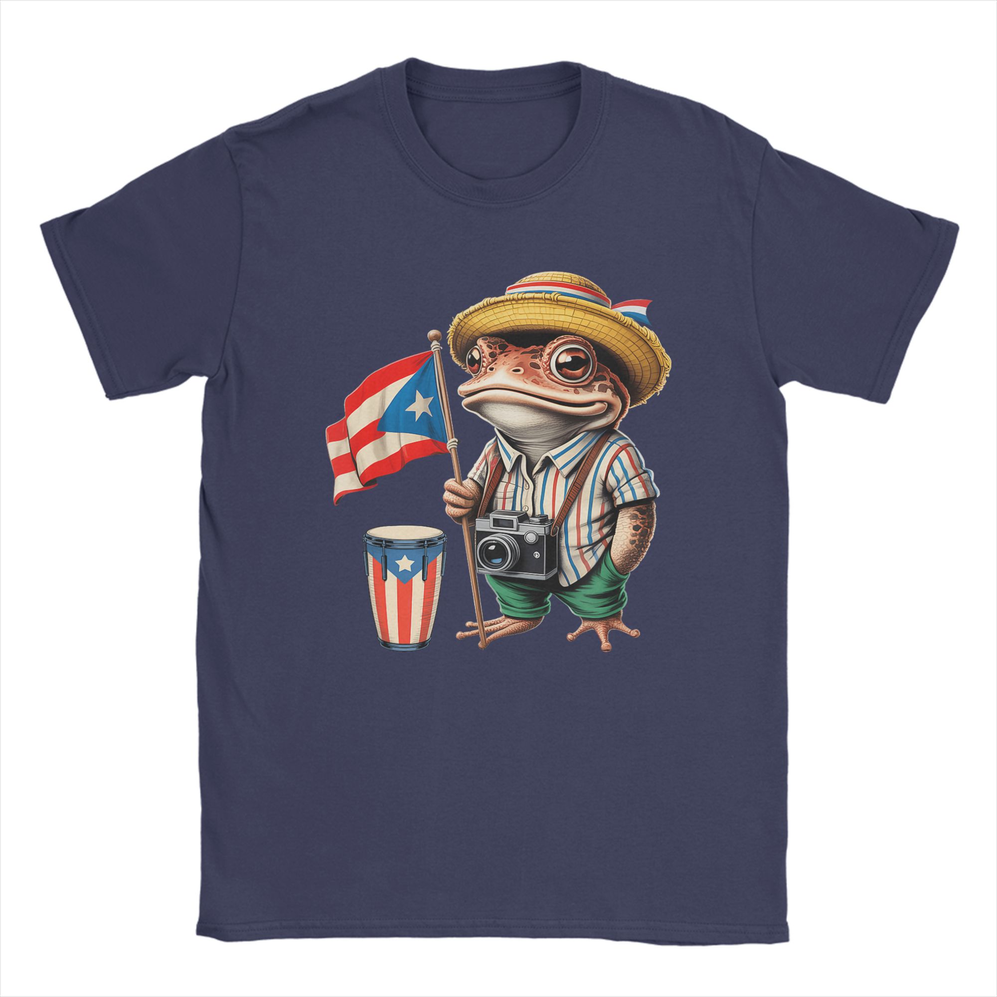 

Unisex TShirt Bad Bunny Puerto Rico Coqui Frog Boricua Puerto Rican Flag Taino Pure Cotton Tee Shirt Short Sleeve T Shirt Clothes 4XL
