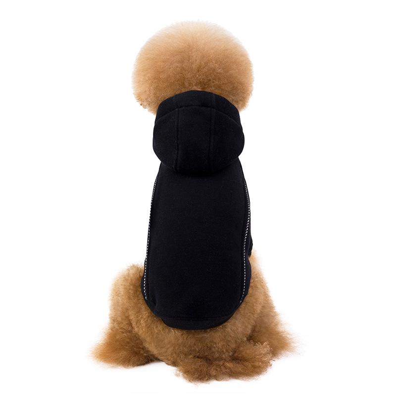 

Autumn and winter new pet clothes fleece solid color dog sweater teddy small and medium dog dog clothes wholesale S чёрный