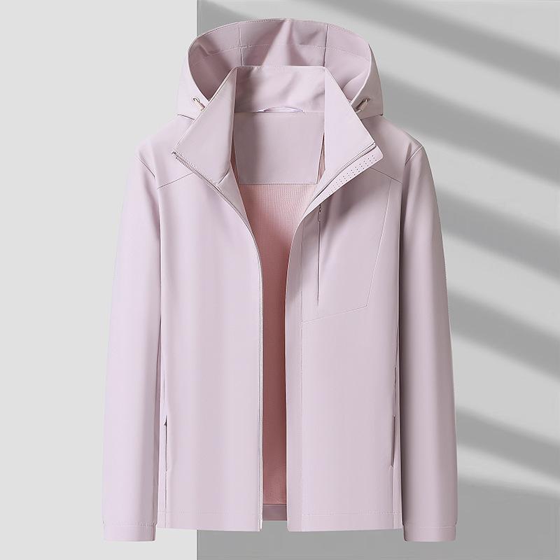 Unisex Trendy Thin Hooded Cropped Jacket for Spring/Autumn - Versatile Outdoor Couple Style