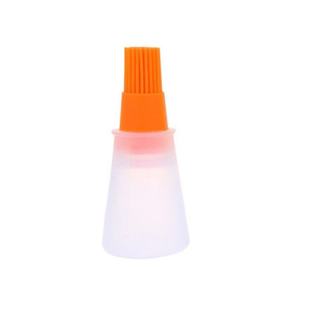 Silicone Oil Bottle with Brush & Cover Baking BBQ Basting Brush Pastry Oil Brush Kitchen Baking Honey Oil Barbecue Tool Gadgets