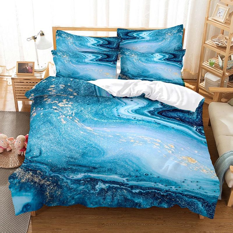 Green Quicksand Pattern Duvet Cover Set 3d Digital Printing Bed Linen Fashion Design Comforter Cover Bedding Sets Bed Set