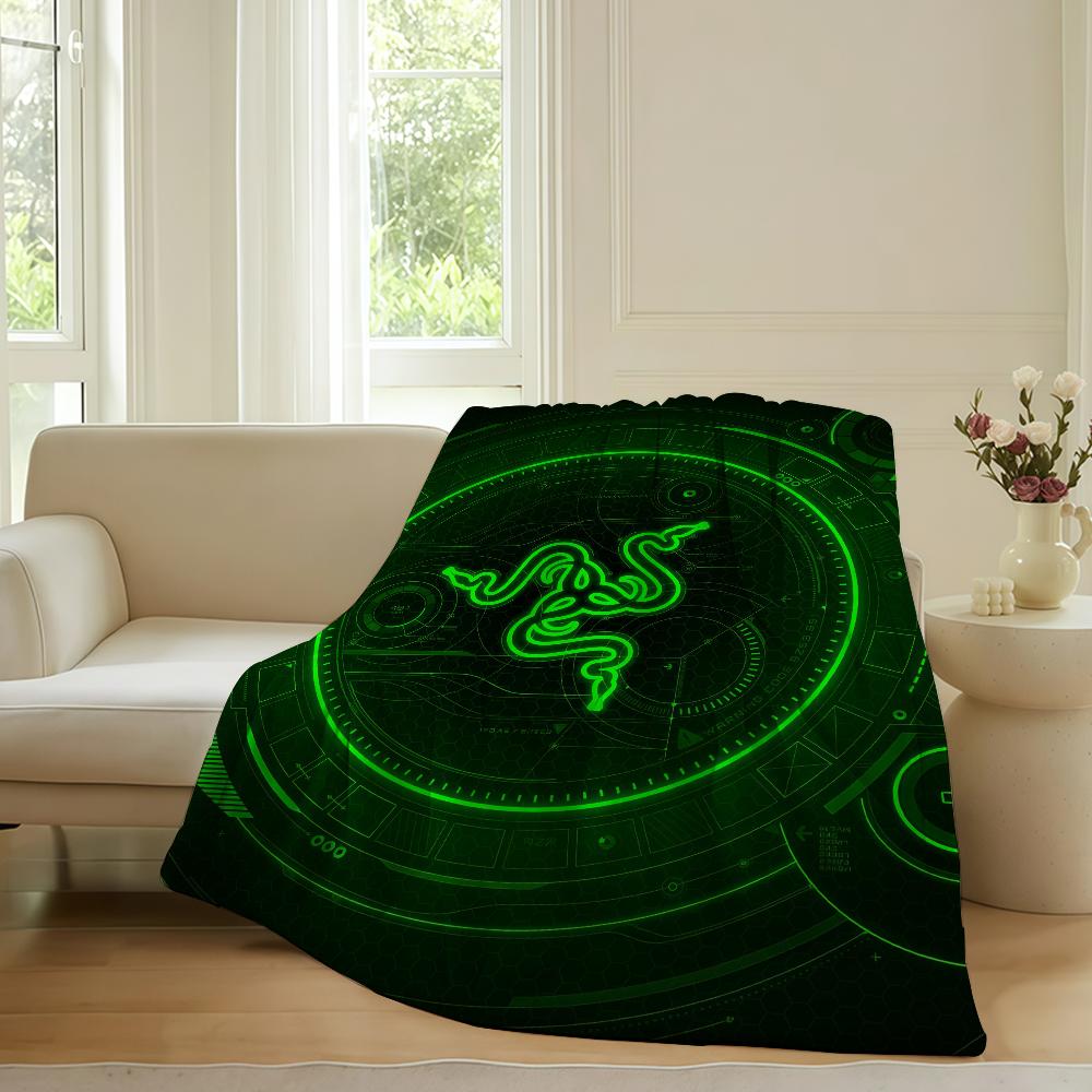 Fashion print R-Razer Blanket For Sofa Office Bed Plane Travel Sleep Read Relax Camping Soft And Warm