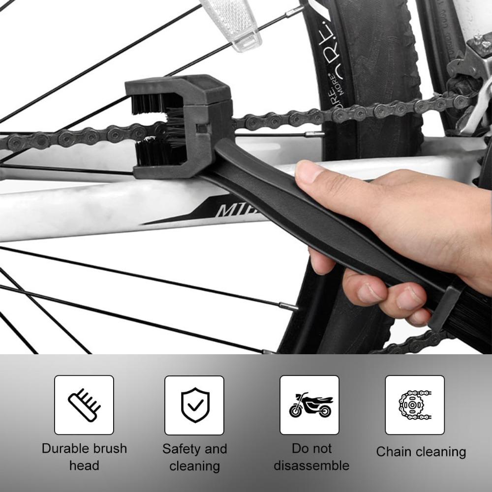 Motorrad-Kettenbürstenreiniger, Kunststoff, Fahrrad-/Moto-Bürste, sauberer Kettenreiniger, Outdoor-Schrubber, Straßenpflege-Werkzeug, Motorradteile