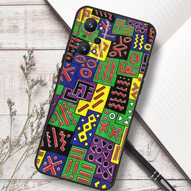 African Style Fabric Print For Realme C75 C67 C61 C55 C53 C51 C21Y C25S GT 7 5 6 Pro GT 6T 10 11 12 13 14 Pro Plus Case
