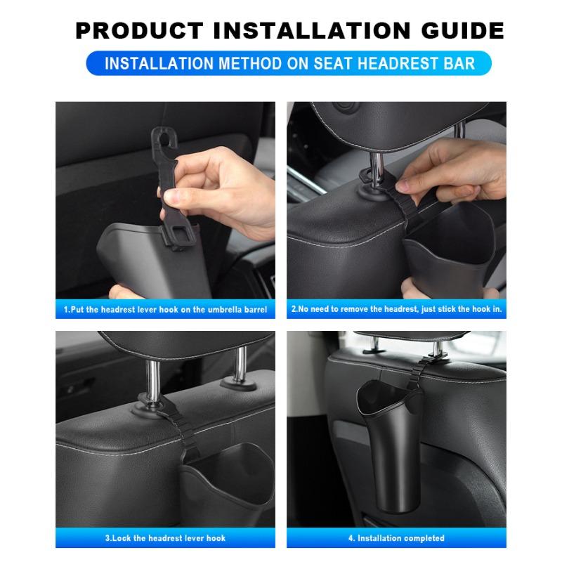 1Pcs Car Storage Box Umbrella Garbage Organizer Bucket for Skoda Octavia 1 2 3 A4 A5 MK2 Kodiaq Superb 3 Rapid Fabia 1 Car Styling