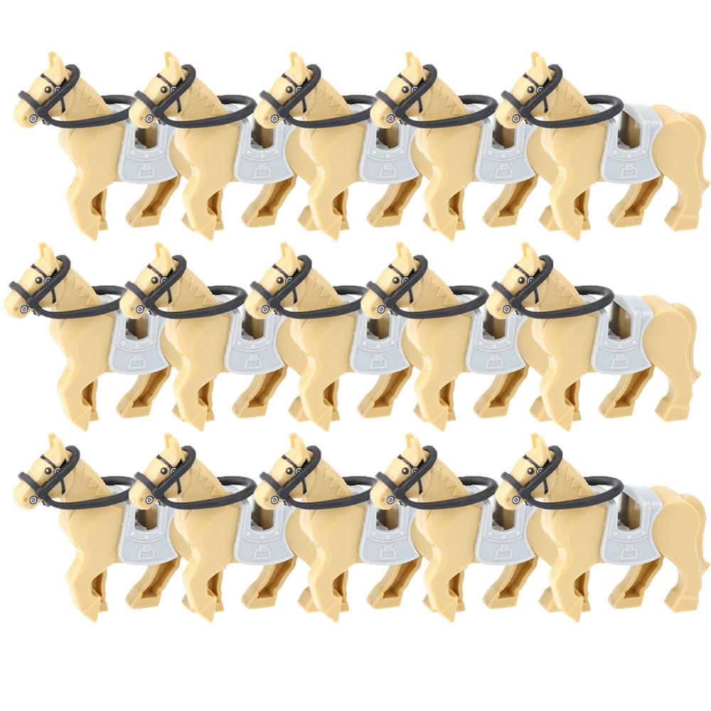 Medieval Zoo Building Blocks Character Accessories Mounts Animals Deer Elephants Camels Wolves Warhorses Bricks Toy Gifts K080