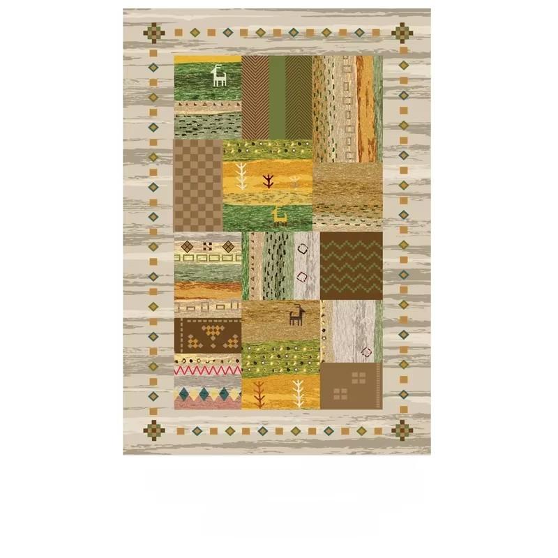 Bohemian Style Living Room Carpet Colorful Stripes Bedroom Rugs Easy Care Luxury Decorative Rugs Washable Large Size Carpets