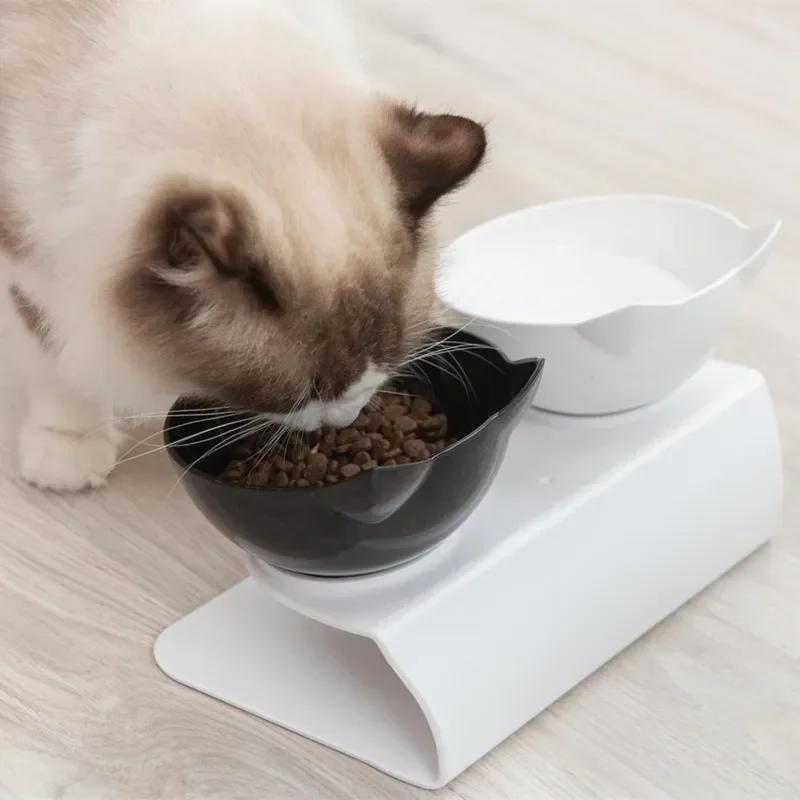 Cat Bowls with Raised Stand Non-slip Bowls Pet Food and Water Water Bowls for Cats Dogs Feeder Kitten Puppy Feeder Bowl Supplies