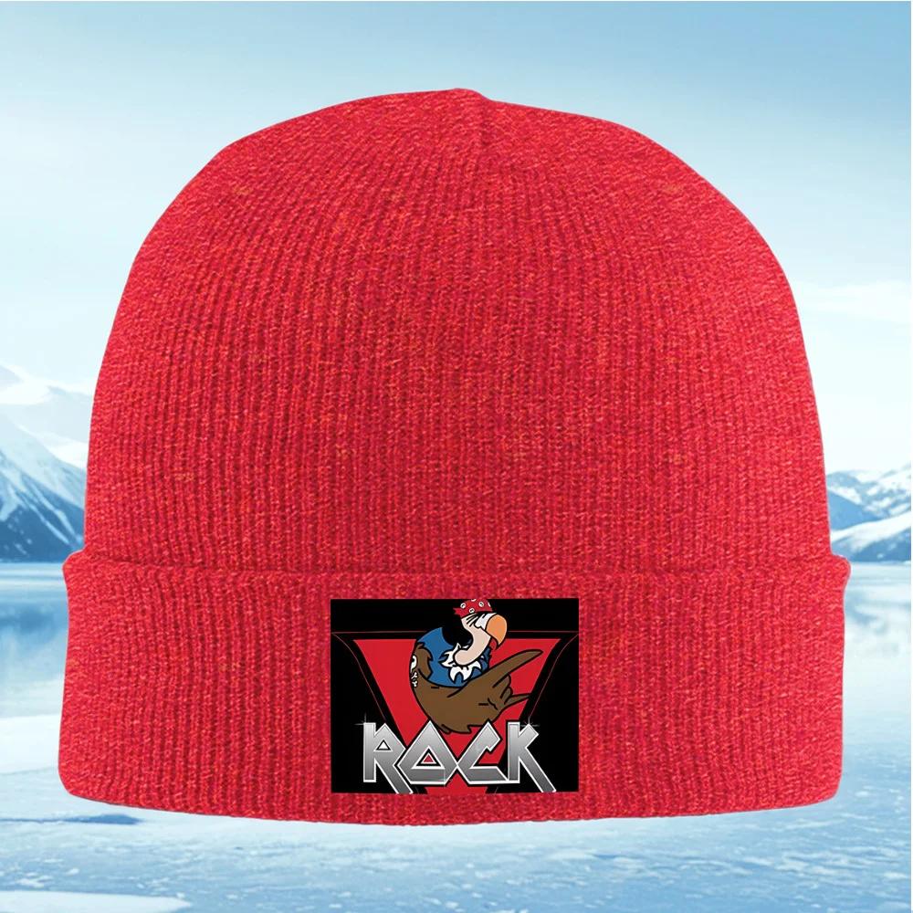 Bird Hands Rock Music Logo Cool Unisex Women Unisex Knitted Hat Beanie Pullover Cap Winter Thermal Warm Christmas Outdoor Cycling H