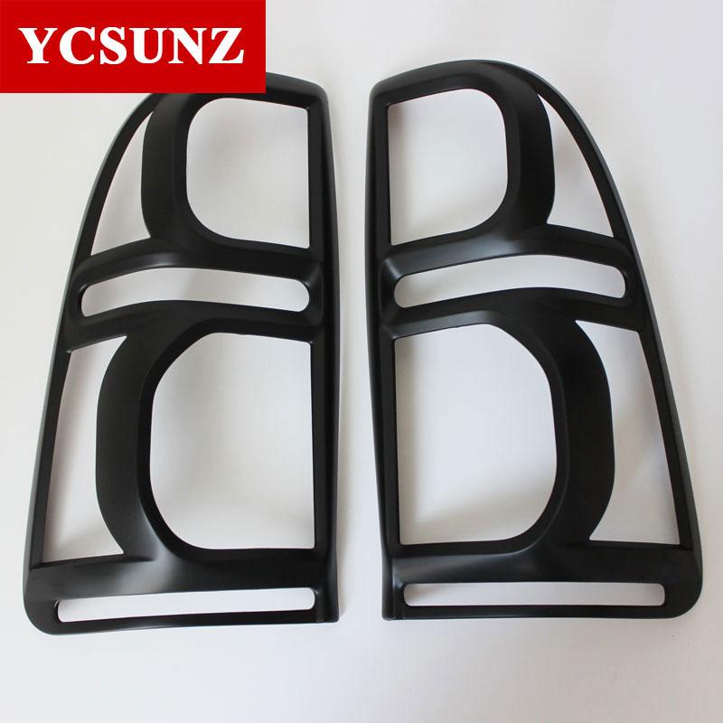 ABS Matte Black Tail light Cover Accessories For Toyota Hilux Vigo 2012 2013 2014 Rear Lamp Hood Car Exterior Parts