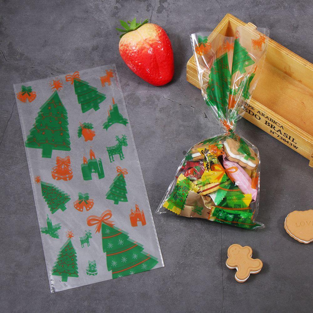 Wedding Favors Santa Claus Snowman Cookies Storage Cellophane Baking Packaging Christmas Candy Bags