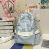 Schoolbag Korean Version of High-value Backpack for Women's Simple and Versatile Large-capacity Mori Sweet Junior High School Students Lightweight 