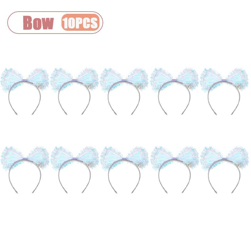 1-20pcs Laser Holographic Glow Headband for Christmas Halloween Party Costume Decoration Accessory Home Celebration