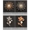 Brooch Women's Accessories Rhinestone Pin Matte Gold Imitation Bead Brooch Korean Version Accessories Shawl Cardigan Silk Scarf Buckle Neckpin