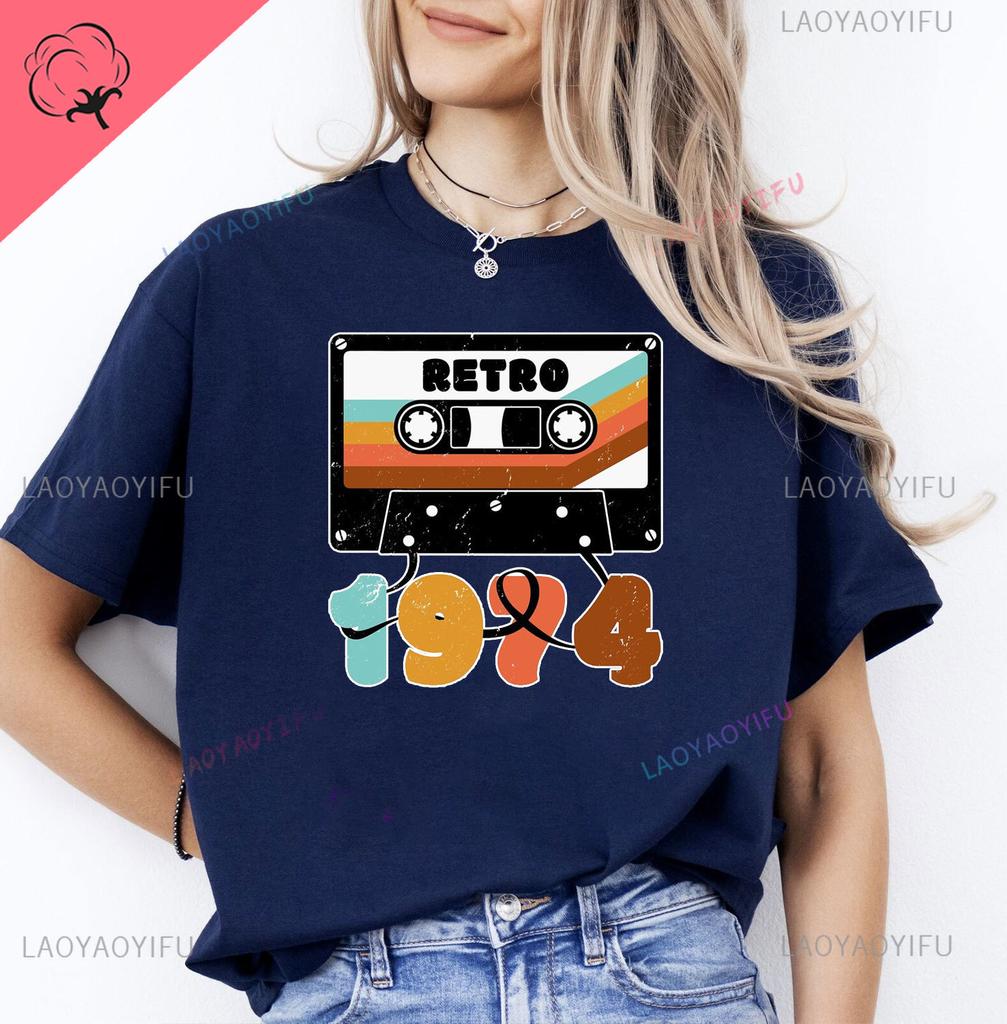 Mens Luxury Tshirt Vintage Year 1974 - Limited Edition 49rd Birthday Mens Funny T-Shirt 50 Year Old T Shirt Summer Tops Tees