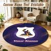 Round Rug Custom NameMelbourne Storm Pattern Non Slip Carpet Home Floor Decor