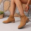 Women'S Fashion Boots Thick Heel Pointed Toe Strap Versatile And Comfortable Shoes Womens Winter Boots Botas Invierno Mujer