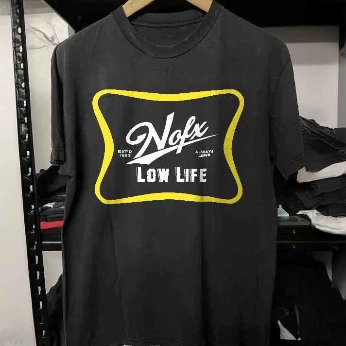 HOT! NOFX Low Life 1983 Black Heavy Cotton T-Shirt XL