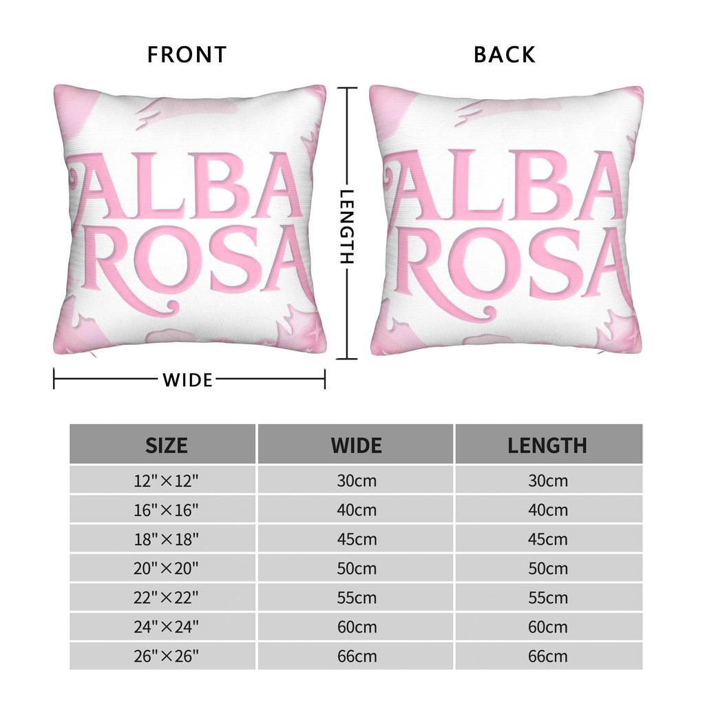 A-ALBA R-ROSA Pillow Case  Cute Funny Pillow Cover Graphic Pillowcases For Couch Sofa Bedroom