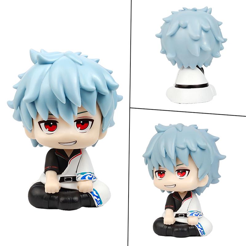 In Stock Anime Gintama Sakata Gintoki & Hijikata Toushirou Chibi Style PVC Figure Collectible Model Toys Ornament Desktop Doll