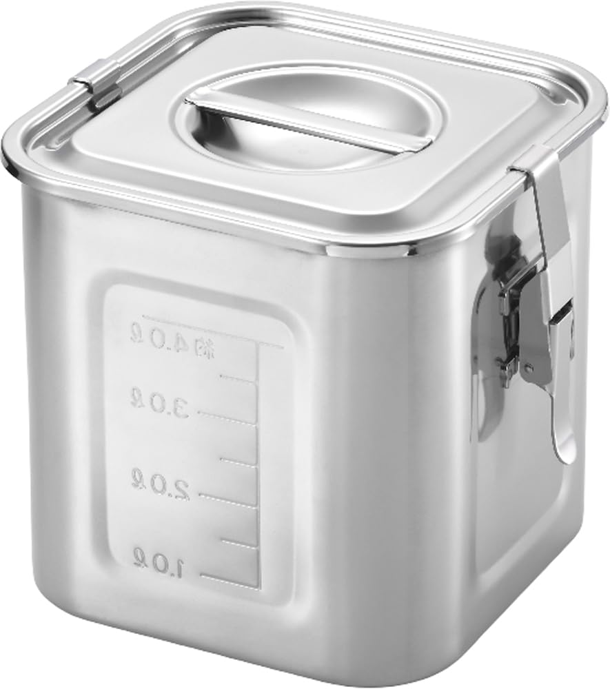 Yoshikawa Square Kitchen Pot with Gasket and 1104500 Hook, 18cm,