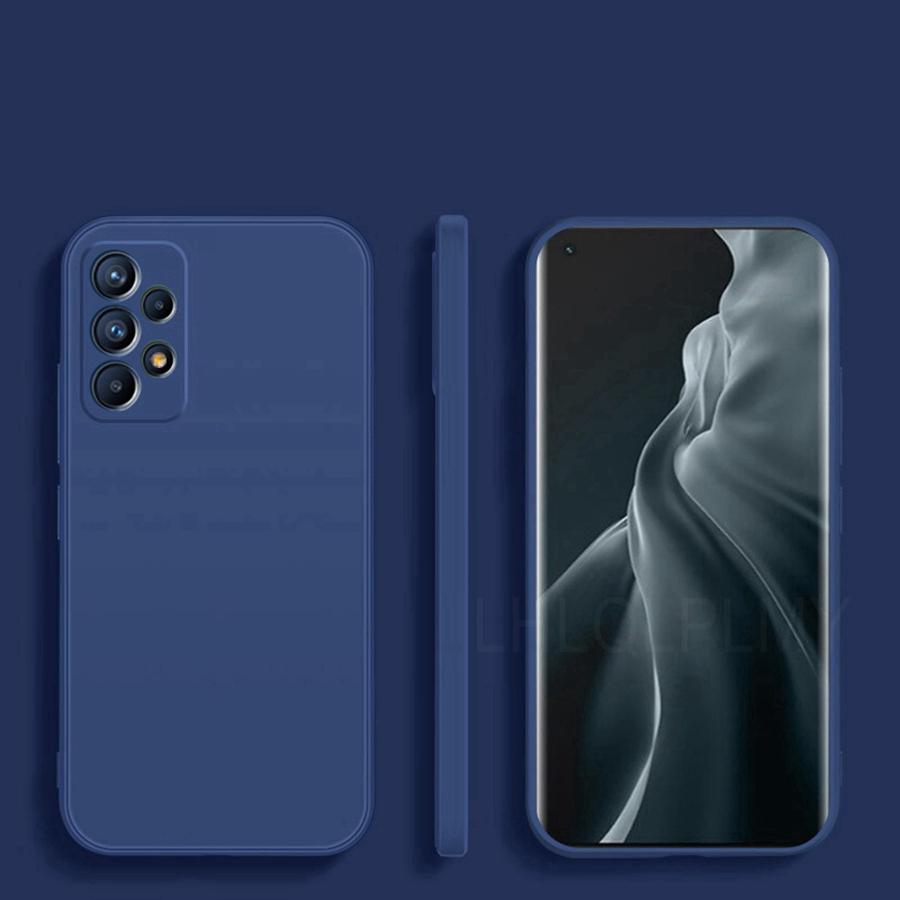 Capa Quadrada de Silicone Líquido Macio Para Samsung Galaxy S26 A37 A57 A15 A14 A54 A25 A32 A52 A16 A34 A13 A23 A33 A53 A26 A17 A36 A56 Capa de Proteção Completa