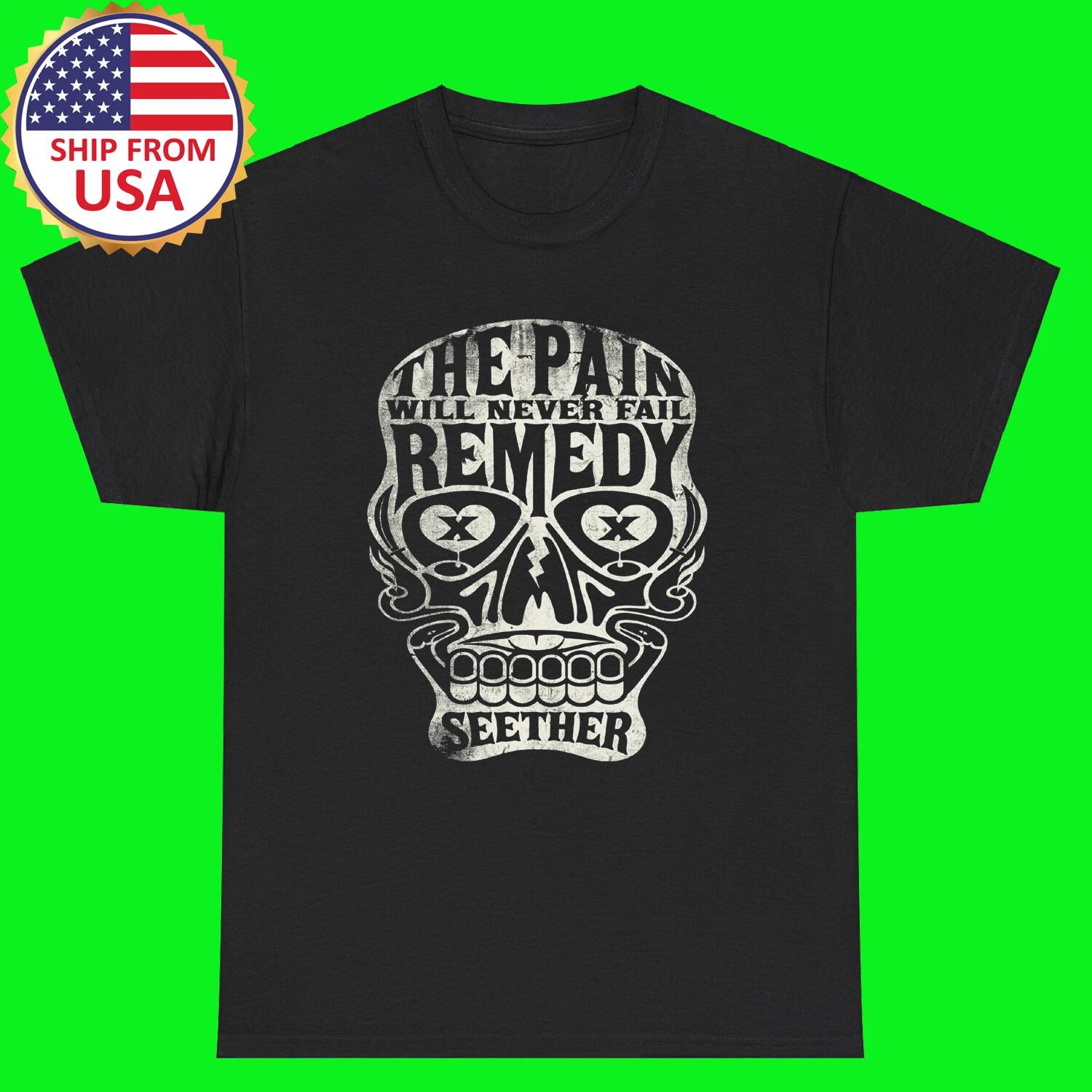 Seether The Pain Remedy Black T-Shirt Tee Top Unisex S