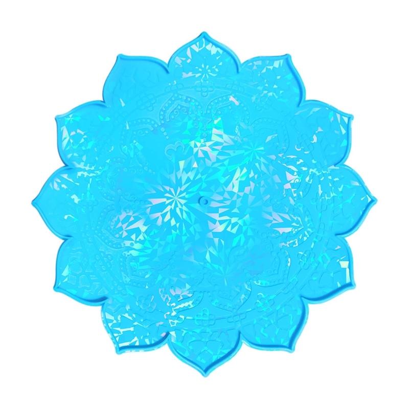 

Holographic Flower Clocks Mold DIY Wall Decoration Craft Mold Epoxy Resin Casting Mold Handmade Pendant Silicone Mold синий