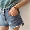 Beaded bracelet Bohemian rad ethnic style niche women's woven rope wearing stack retro beauty bracelet jewelry accessories