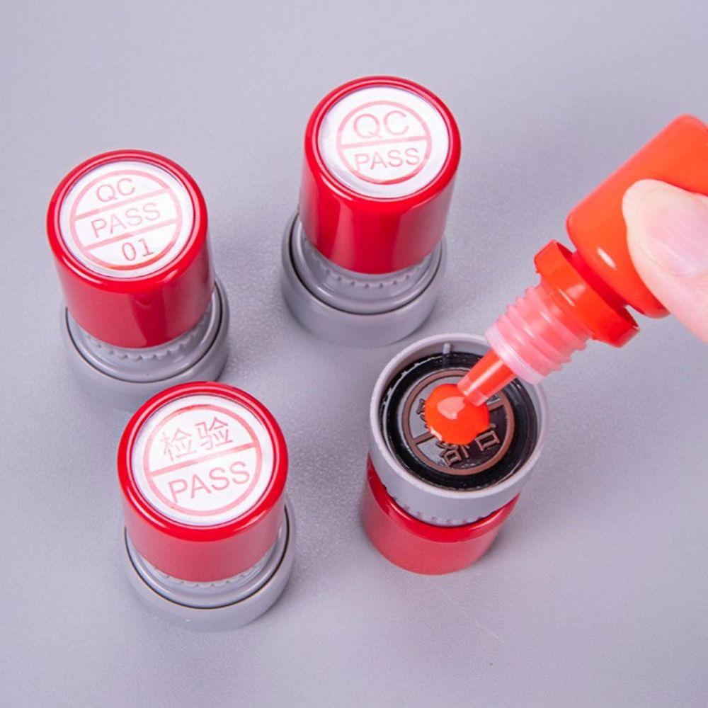 Engraved QA QC Inspect Stamp Self-Inking Quality Inspection Stamp Quality PASS Stamp  Office Supply