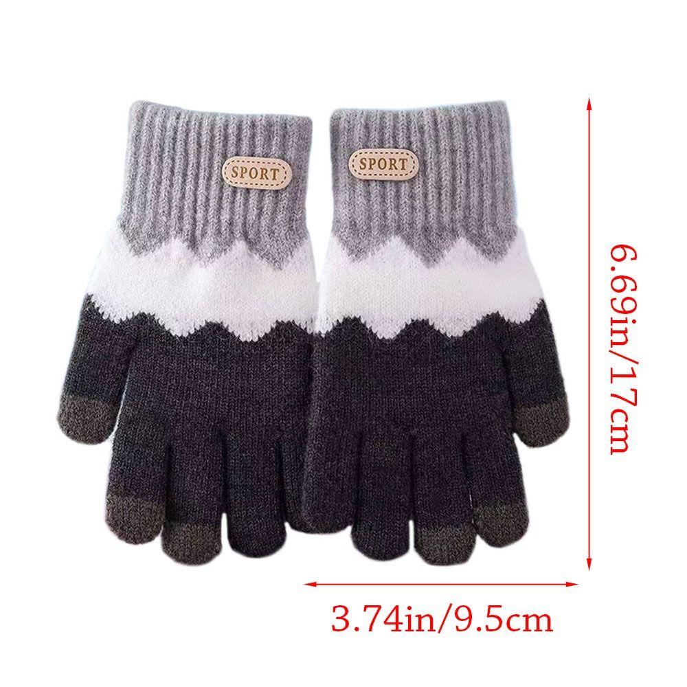 Warm Kids Winter Gloves Windproof Full Finger Children Mittens Soft Elastic Baby Gloves for 6-14 Years Old Baby Boys Girls