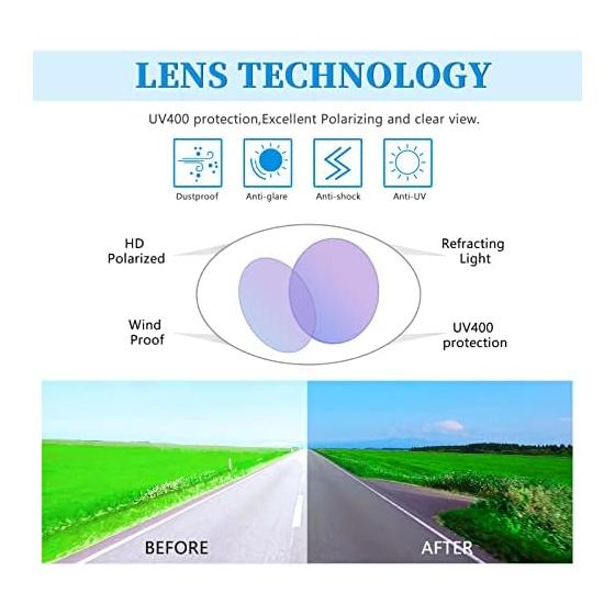 [KOOTU] Sunglasses Sports Polarized Cycling Glasses Men or Women Bike Eyewear Driving Baseball Sunglasses Color Dots