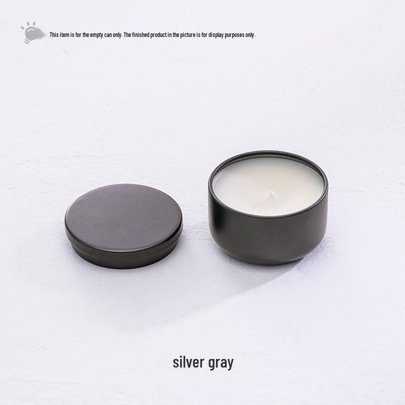Nordic Minimalist DIY Soy Wax Candle Container - Solid Color Tin
