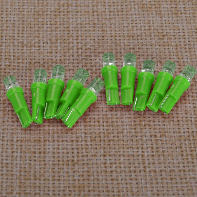 10Pcs Green Car Interior 12V 1W T5 W2x4.6d Wedge Dash Dashboard Panel Light Gauge Reading Led Lamp Bulb