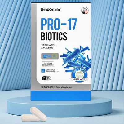 1 Month Supply of Pro-17 Biotics for Regular Bowel Movements / Lactobacillus Food for Pregnant Women, 30 Tablets, 1 Unit