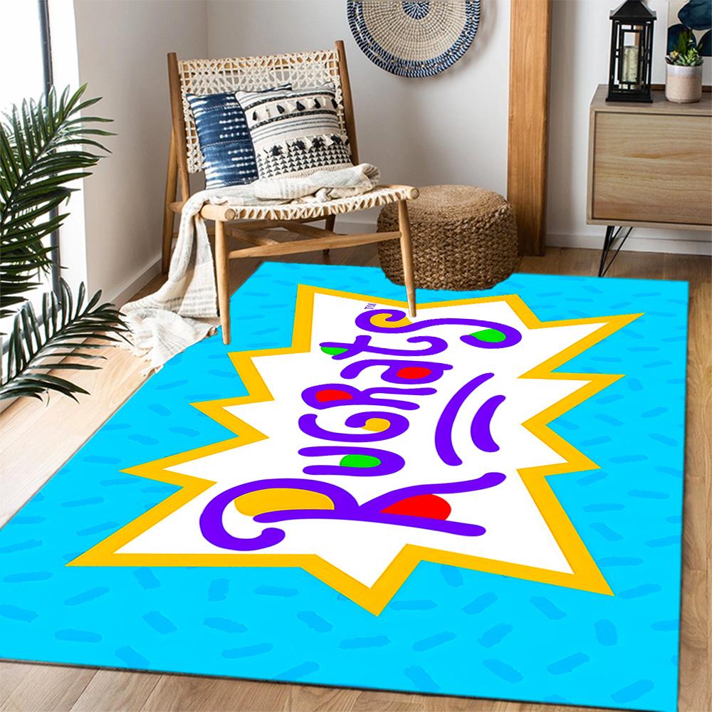 Rugrats: Playtime Chaos Themed Anti-Slip Rugs - Polyester Home Decor, Suitable for Bedrooms, Living Rooms, Doorways, Studios, and Decorations