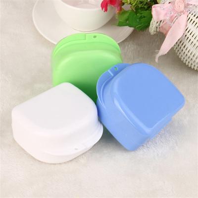 Denture Bath Appliance  False Teeth Box Storage Case Rinsing Basket