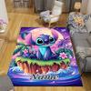 Custom 1Pc Lilo Stitch Fantasy Island Rug Office Carpet Indoor Outdoor Entrance Doormat Nonslip Soft And Comfortable Living Room D916303