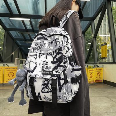 Graffiti Student Große Kapazität High School Mittelstufe Schüler Trendmarke Harajuku Trend Rucksack Weiblich Cool