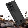 For Samsung Galaxy S23 Ultra Liquid Silicone Case Phone Back Cover with Card Holder and Short Strap
