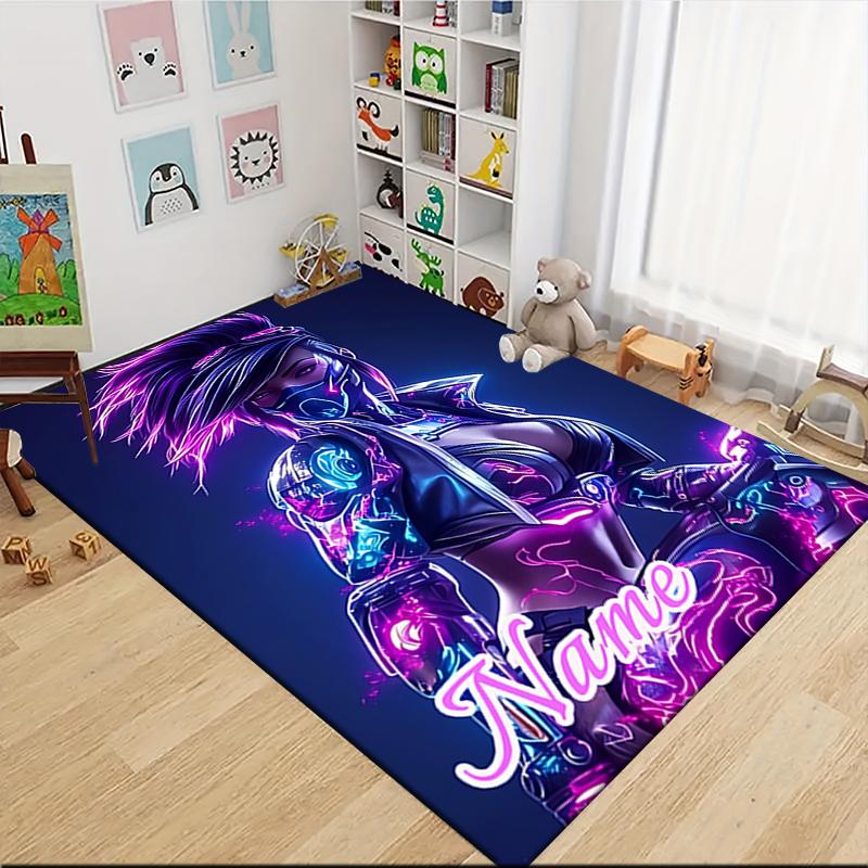 Custom Name BT21 Character Collection Carpet Rug Customizable Soft Washable Anti-Slip Home Living Room Sofa Mats Personalized Rug. 0909139