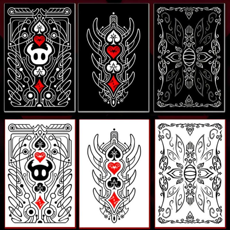 Hollow Knight Schwarz Weiß Spielkarte Kartenspiel Kartengruppe Sammlerset Für Partyspiele Kartentricks Und Magie