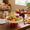Draining Fruit Water-Filtering Bowl 360° Rotating Snack Storage Plate  Tea Table