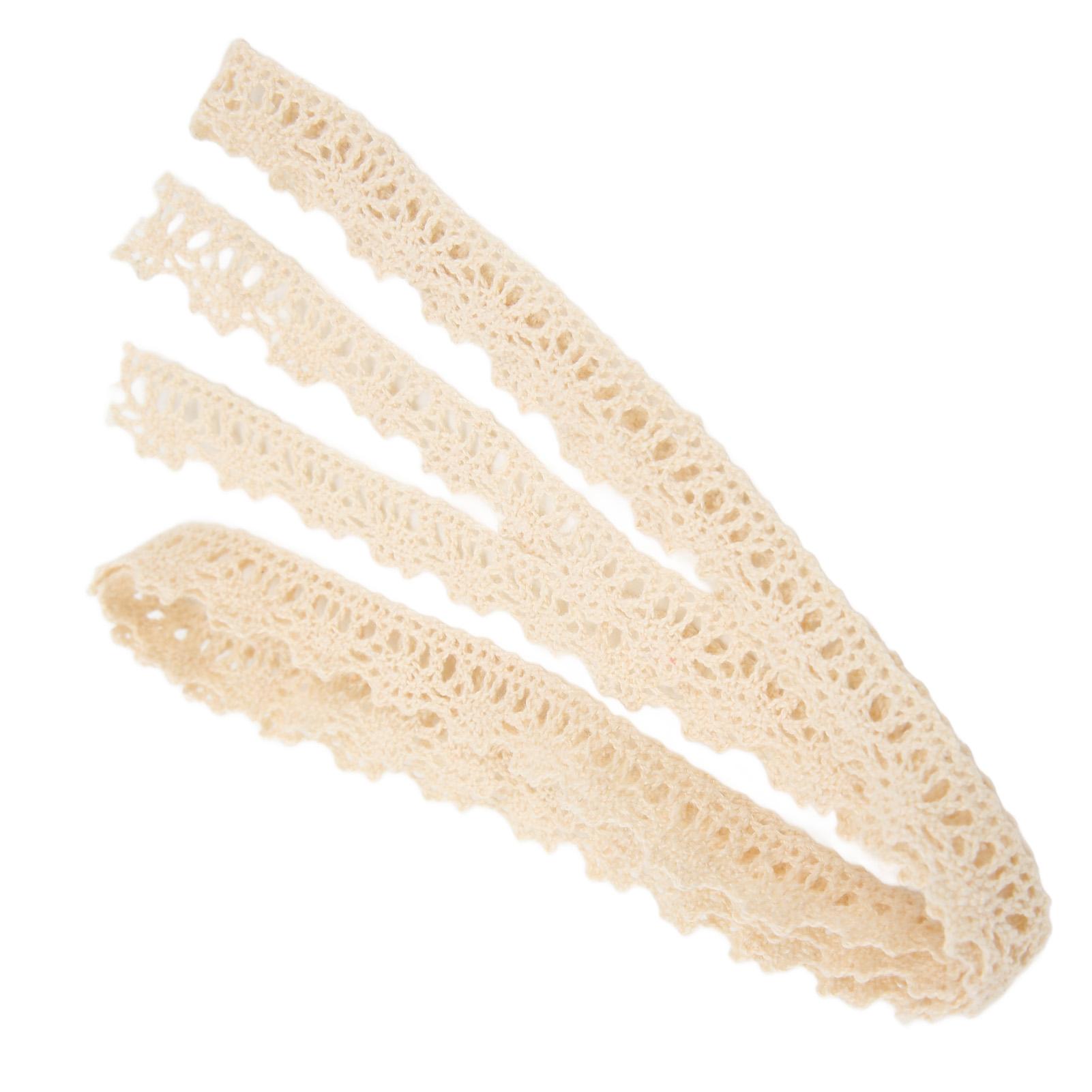 

Кружевная лента DIY Хлопок Белый Сетка 1,4 см Ширина 20 ярдов Изысканная кружевная отделка для штор, одежды