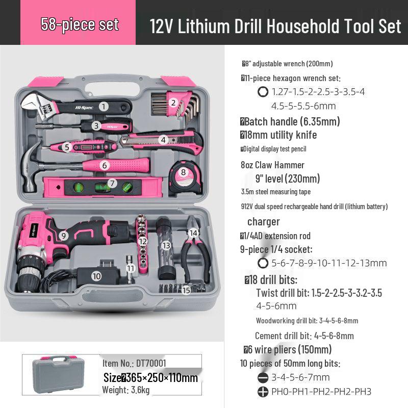 Complete Home Repair Tool Kit: Hex Wrench, Screwdriver, Pliers & More