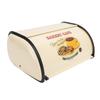 Bread Box Exquisite Elegant Drum Type Metal Bread Storage Bin for Bread Cake Doughnut Biscuit Food Tableware Champagne
